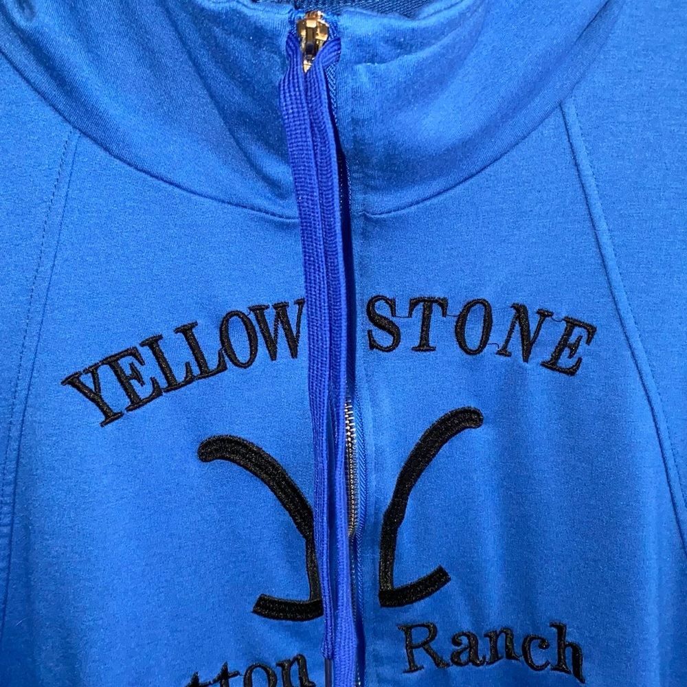 Blue Yellowstone Dutton Ranch Pullover - image 5